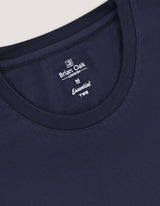 Navy Plain Cotton T-Shirt