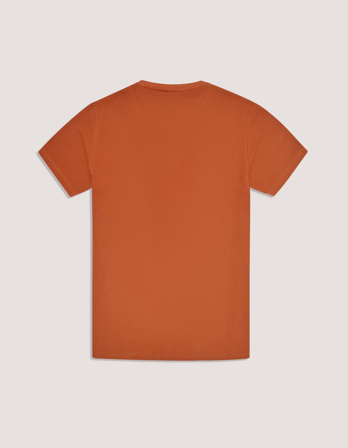 Fiery Rust Textured Cotton T-Shirt