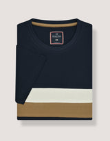 Navy Contrast Stripe T-Shirt