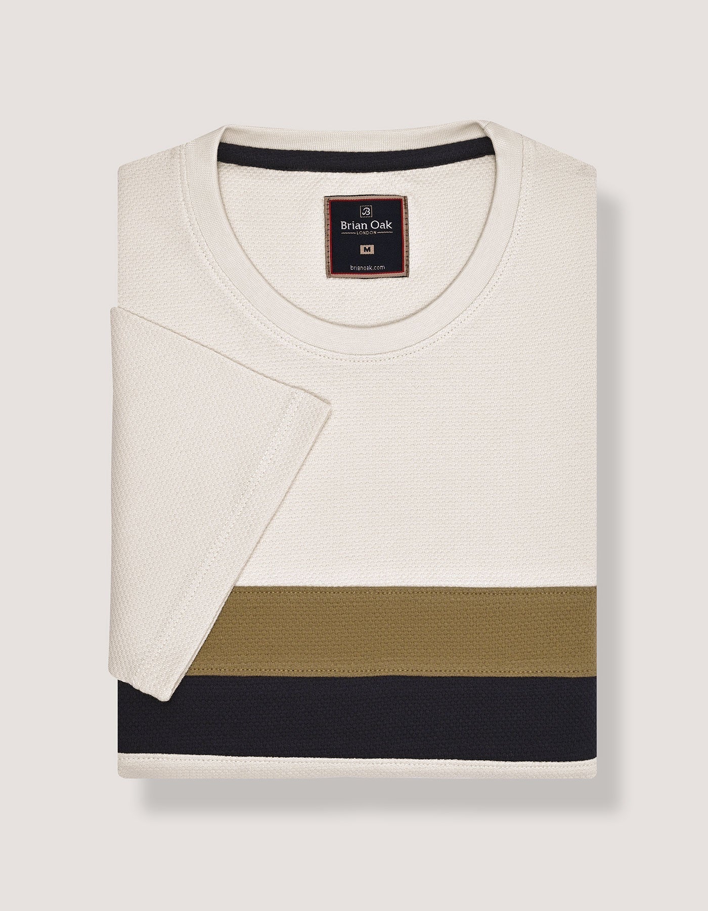Off White Contrast Stripe T-Shirt