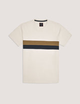 Off White Contrast Stripe T-Shirt