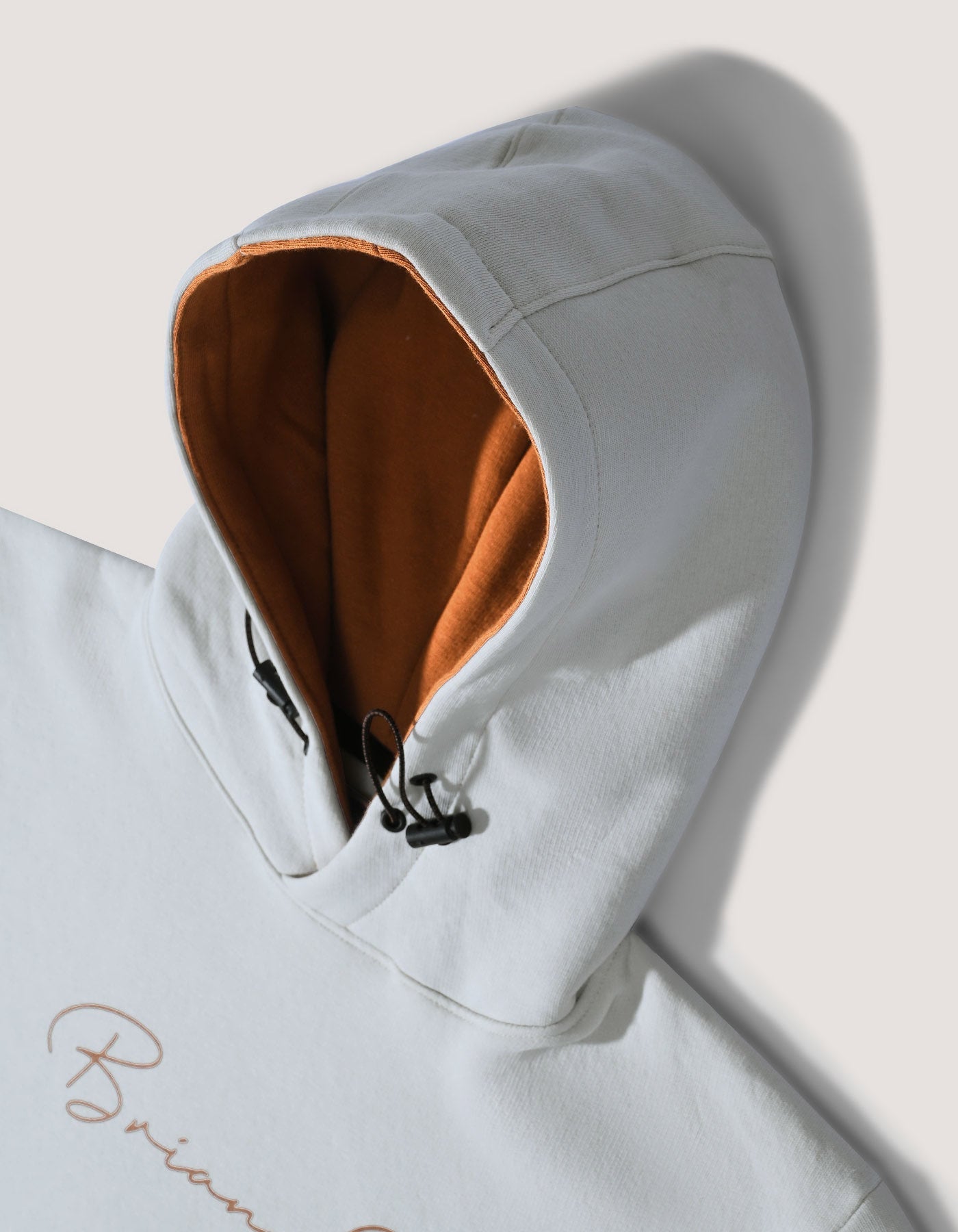 Off White Fleece Pullover Hoodie