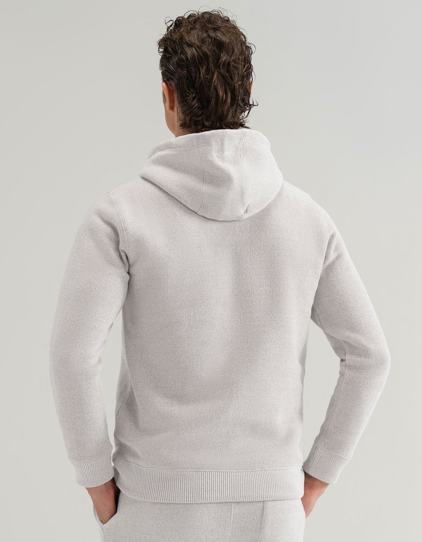 Beige Textured Pullover Nantucket Hoodie