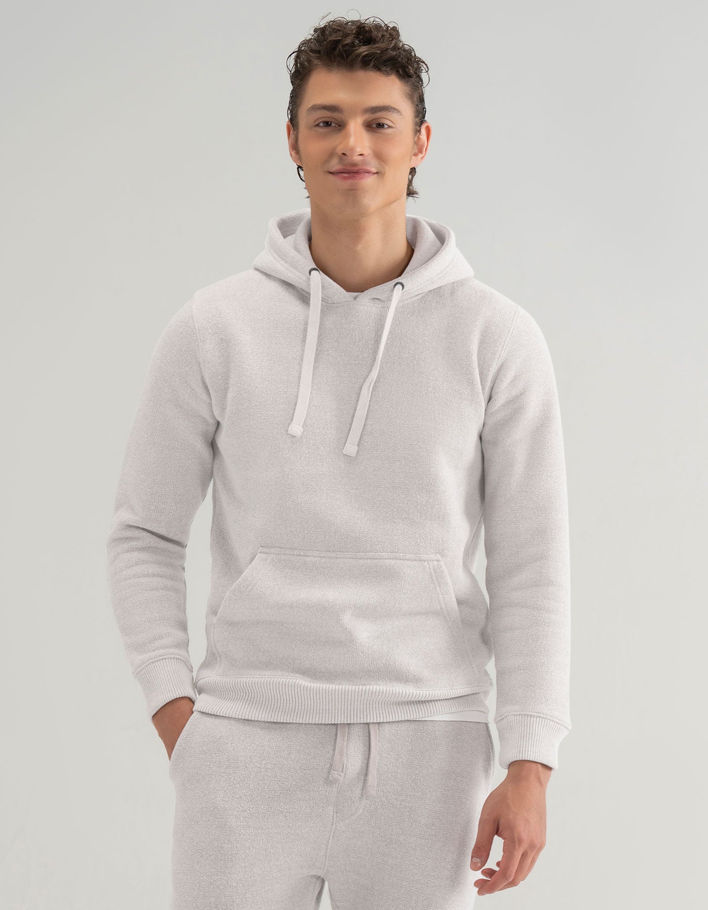 Beige Textured Pullover Nantucket Hoodie
