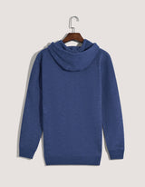 Navy Textured Pullover Nantucket Hoodie