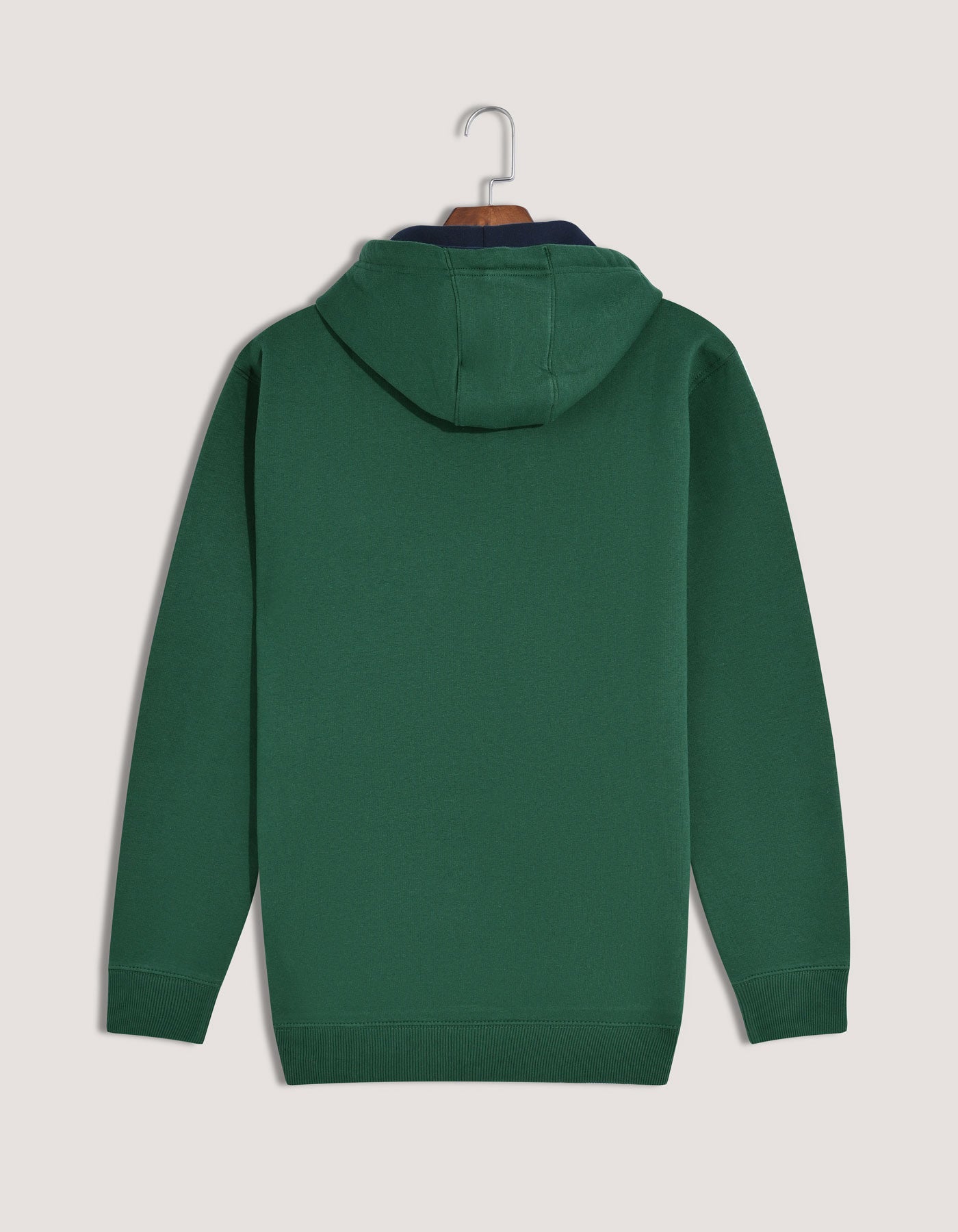British Green Plain Pullover Fleece Hoodie