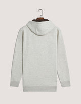 Oatmeal Plain Pullover Fleece Hoodie