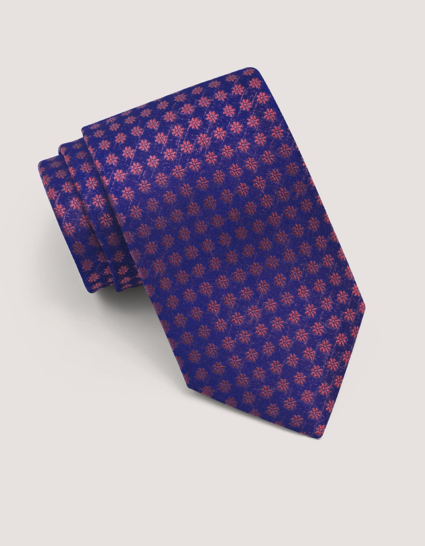 Crimson Maroon Floral Silk Tie