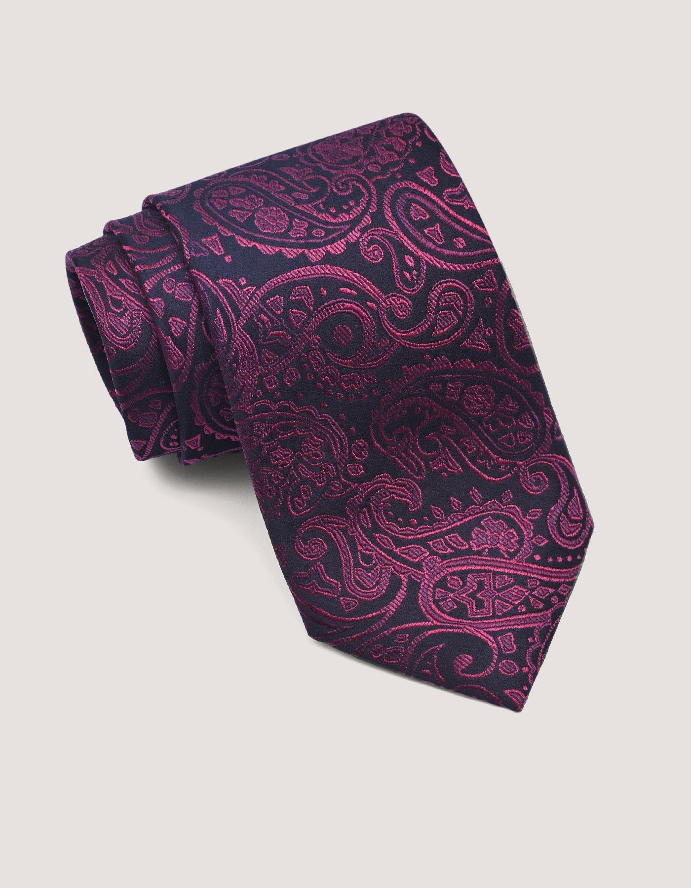 Maroon Paisley Premium Silk Tie
