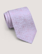 Men’s Baby Pink Floral Silk Tie