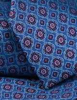 Berry Blue Silk Floral Tie