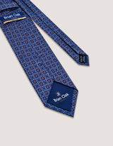 Berry Blue Silk Floral Tie