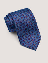 Berry Blue Silk Floral Tie