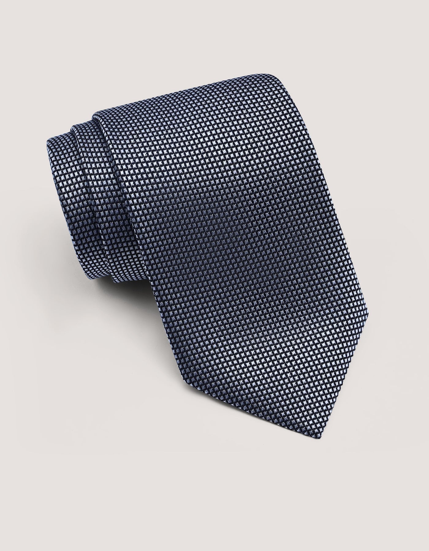 Silver Textured Silk Tie