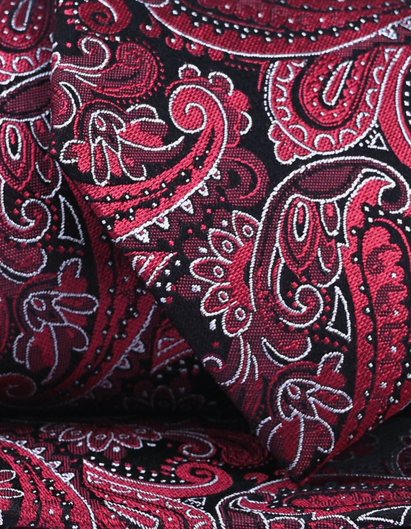Red Paisley Silk Tie