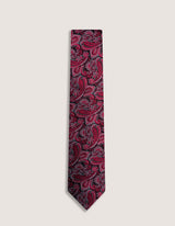 Red Paisley Silk Tie