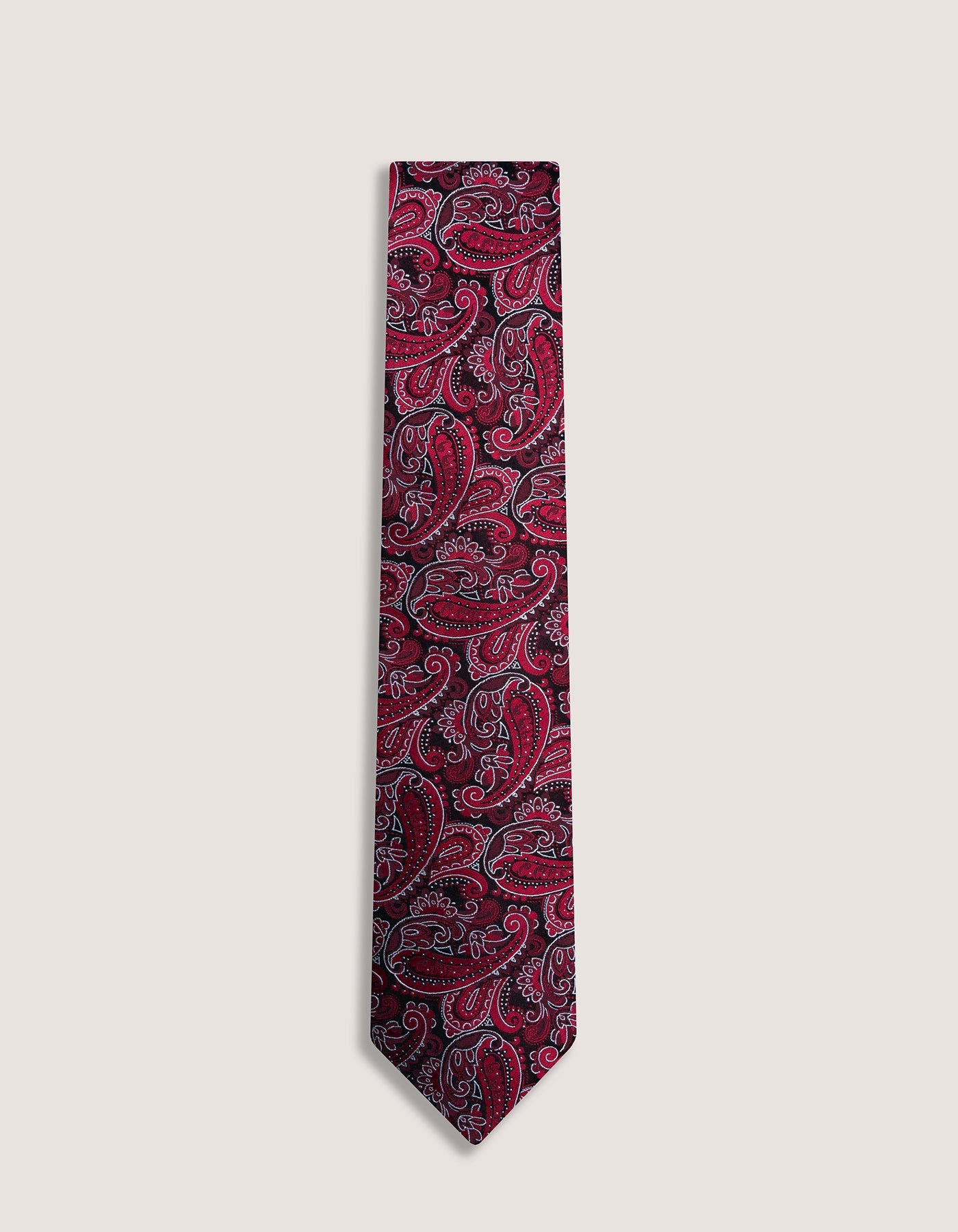 Red Paisley Silk Tie