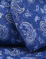 Steel Blue Paisley Silk Tie