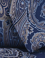 Blue and Bronze Paisley Silk Tie