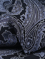 Smoke Grey Paisley Silk Tie
