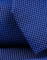 Two-tone Blue Checkered Tie