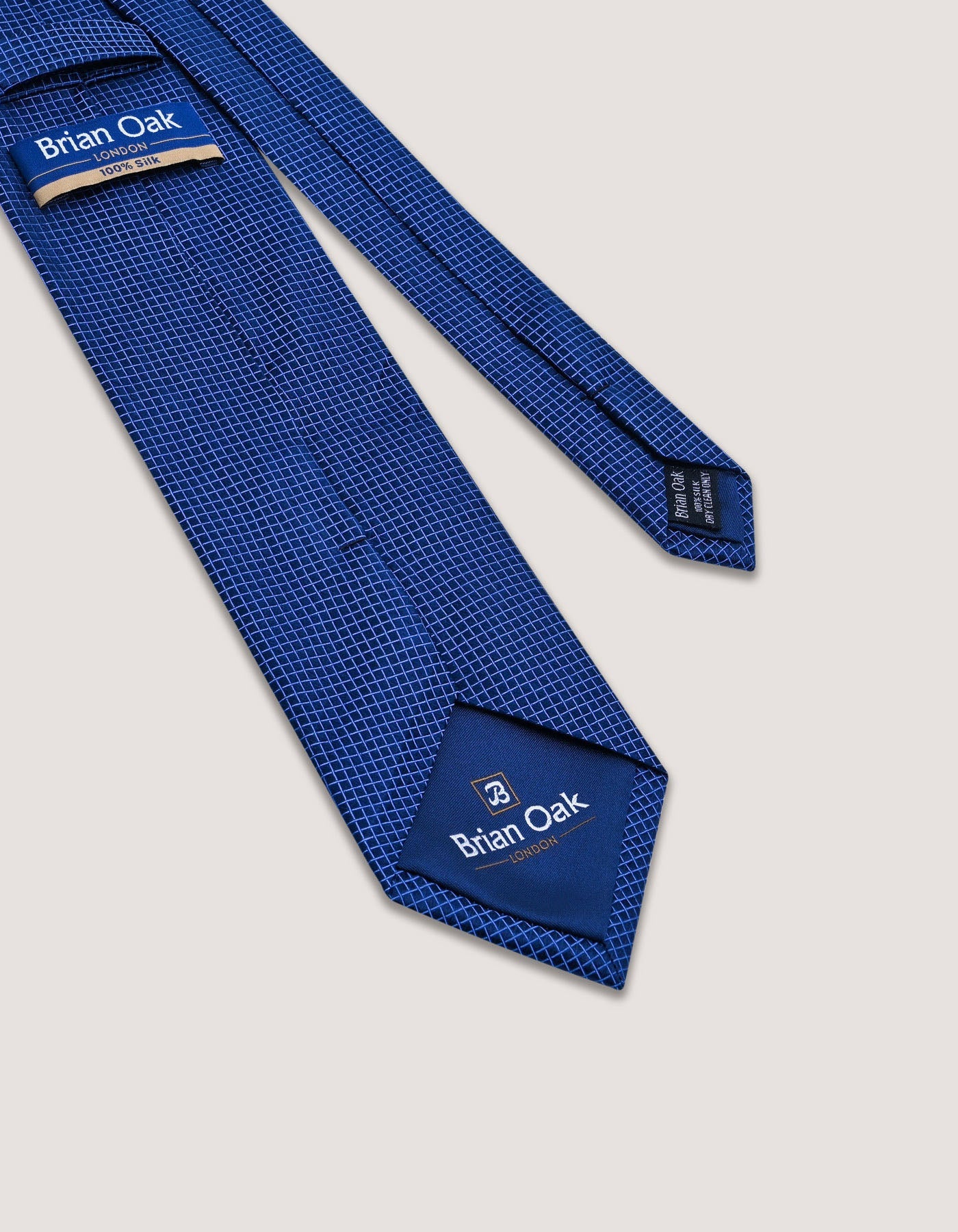 Two-tone Blue Checkered Tie
