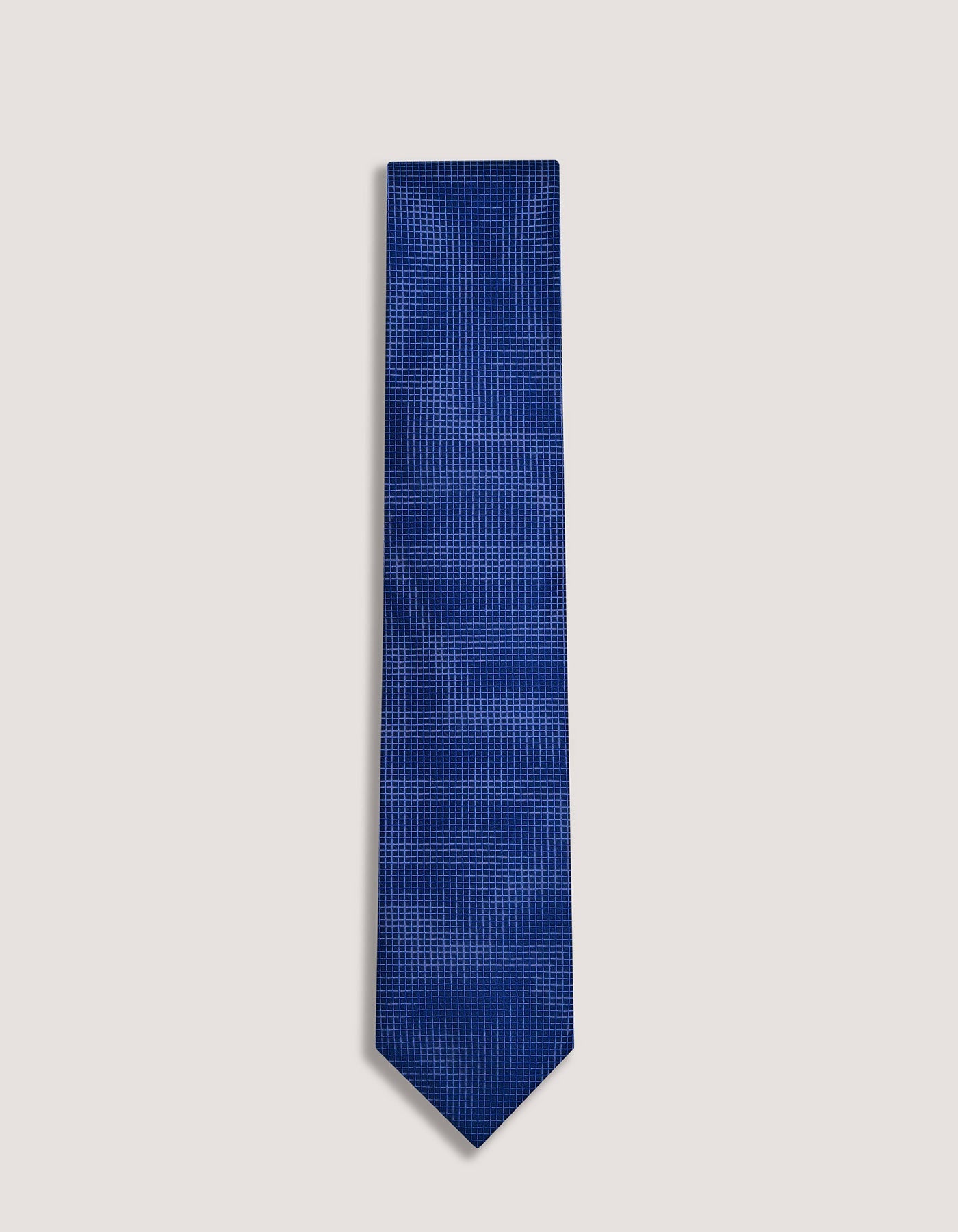 Two-tone Blue Checkered Tie