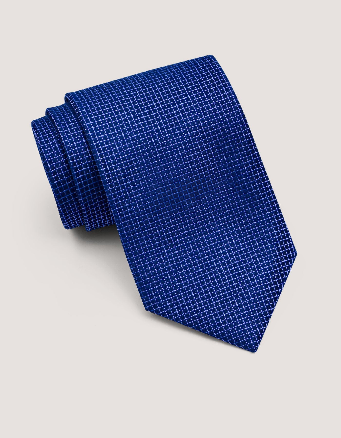 Two-tone Blue Checkered Tie