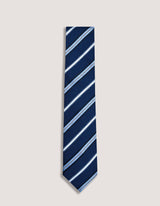 Blue Striped Silk Tie