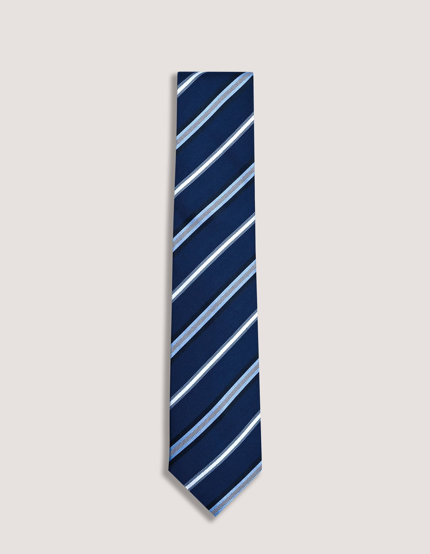 Blue Striped Silk Tie