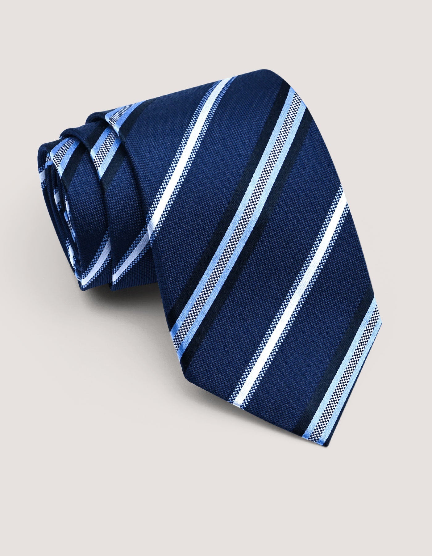 Blue Striped Silk Tie