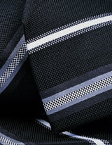 Black Striped Silk Tie