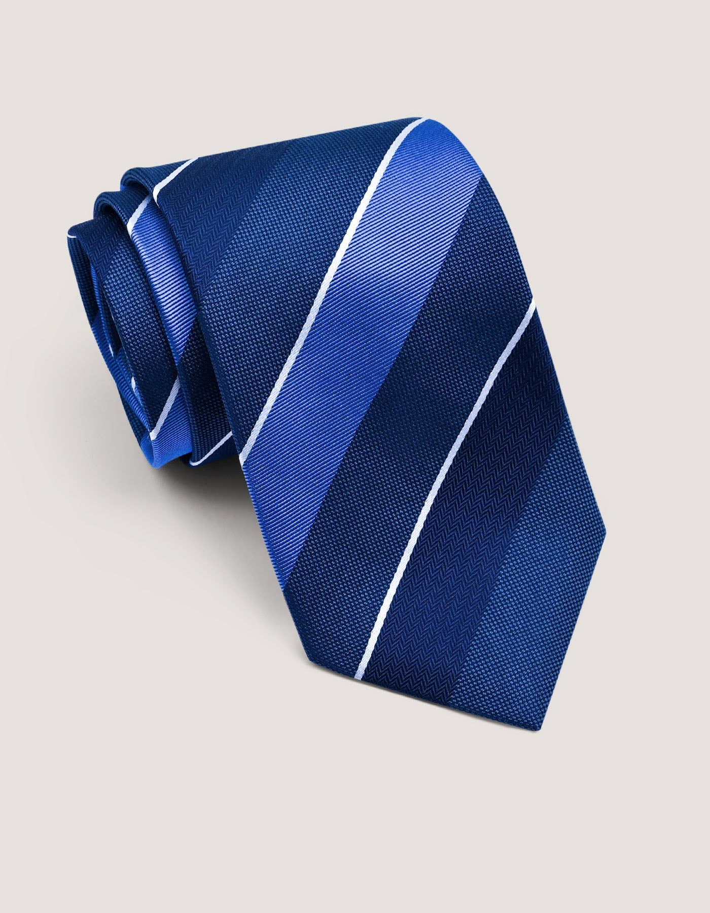 Space Blue Regimental Silk Tie