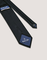 Black Self Printed Silk Tie
