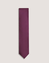 Self Printed Burgundy Silk Tie