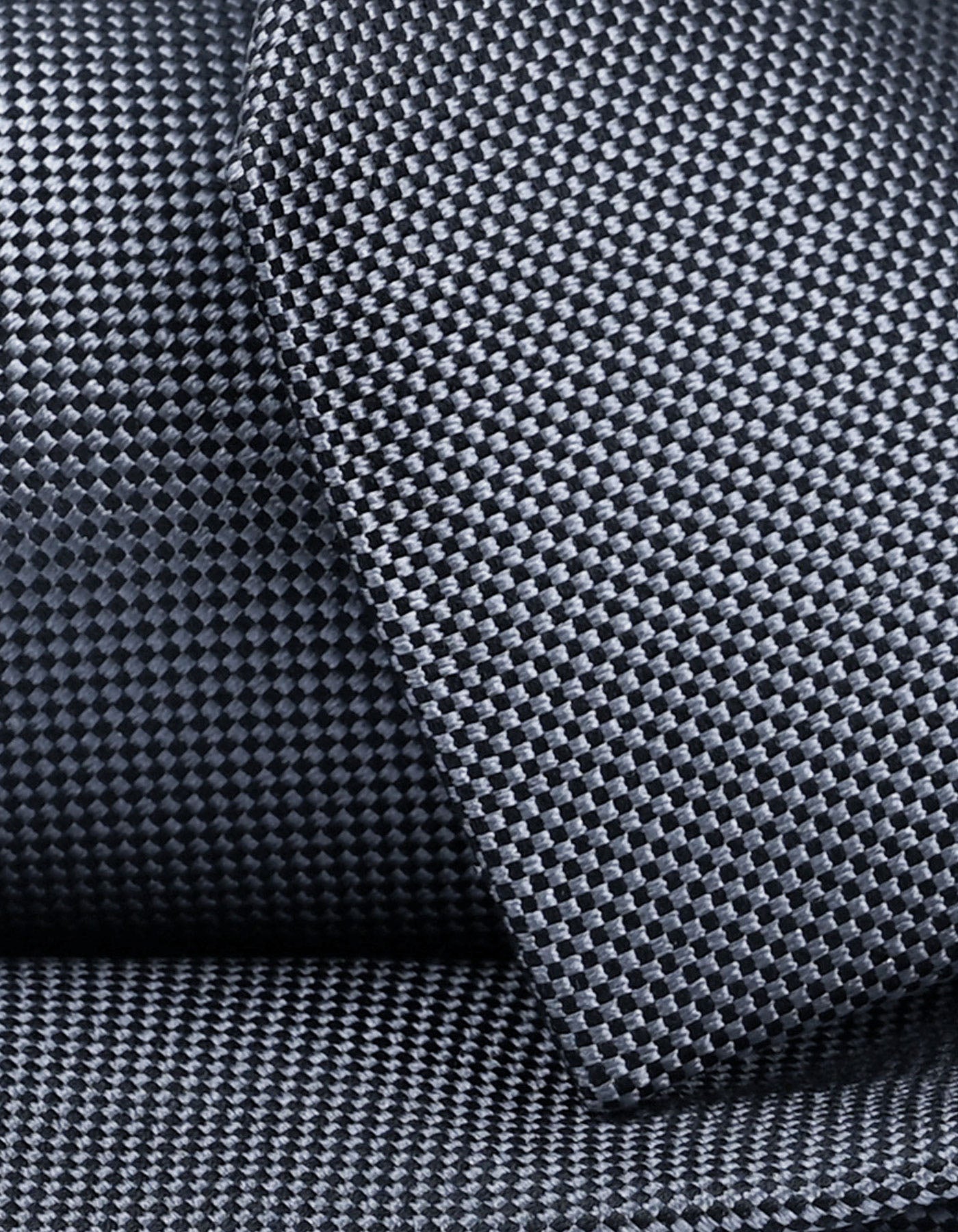 Grey Self Printed Silk Tie