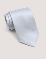 White Self Print Silk Tie