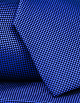 Royal Blue Self Printed Silk Tie