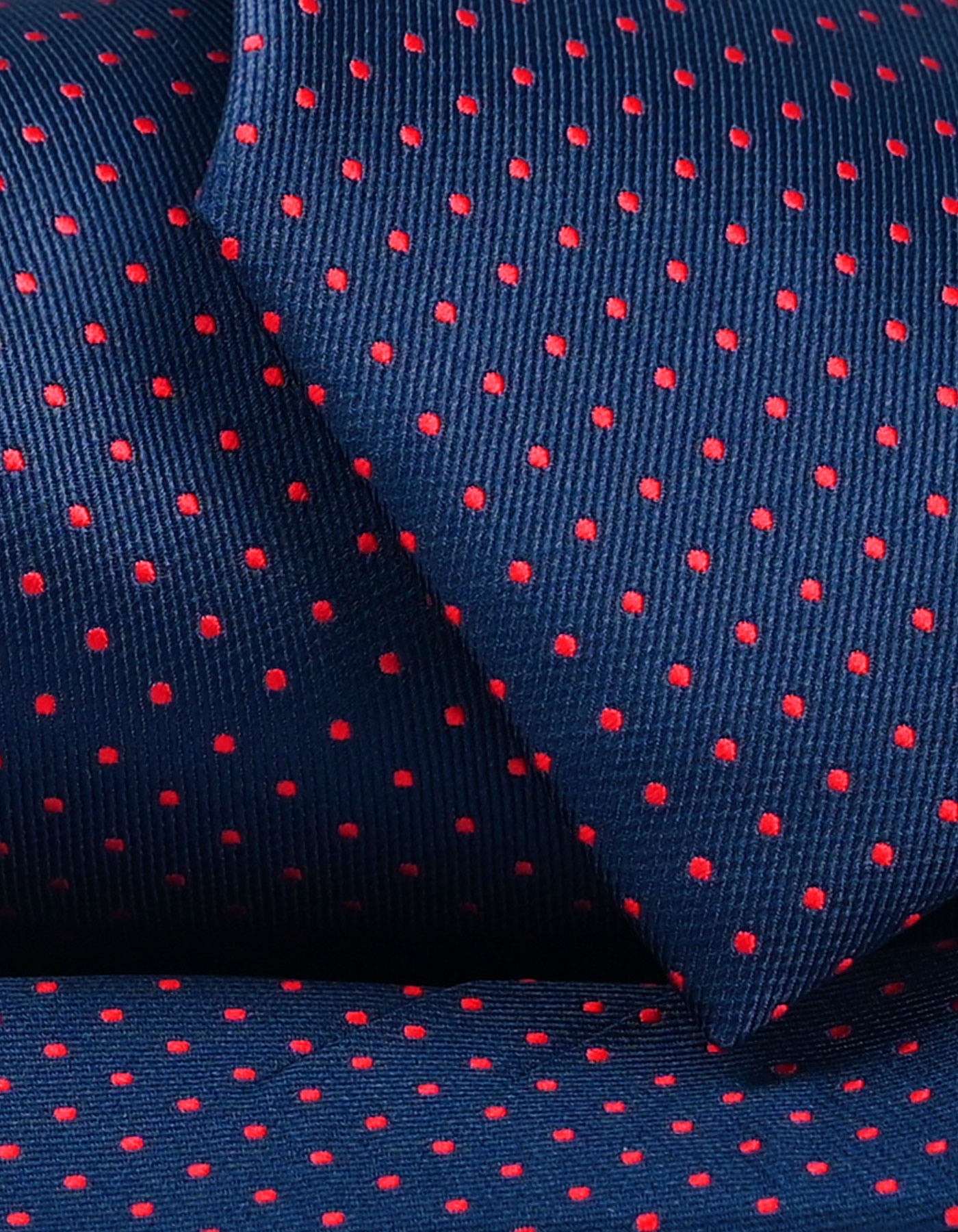 Scarlet Red Dotted Microfiber Tie