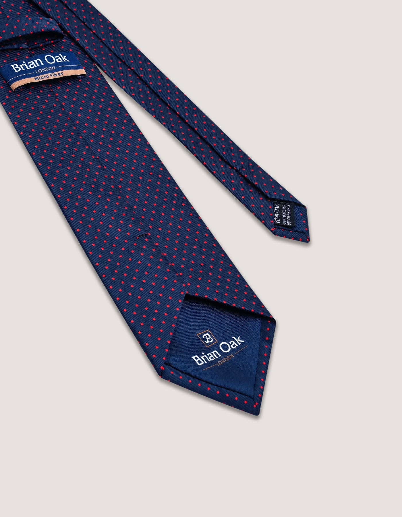 Scarlet Red Dotted Microfiber Tie