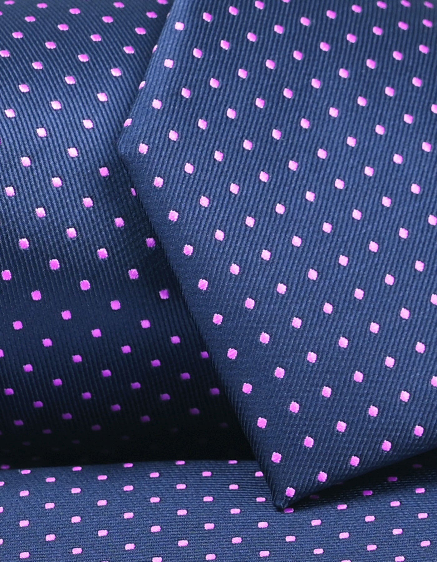 Candy Pink Polka Dot Microfiber Tie