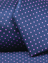 Candy Pink Polka Dot Microfiber Tie