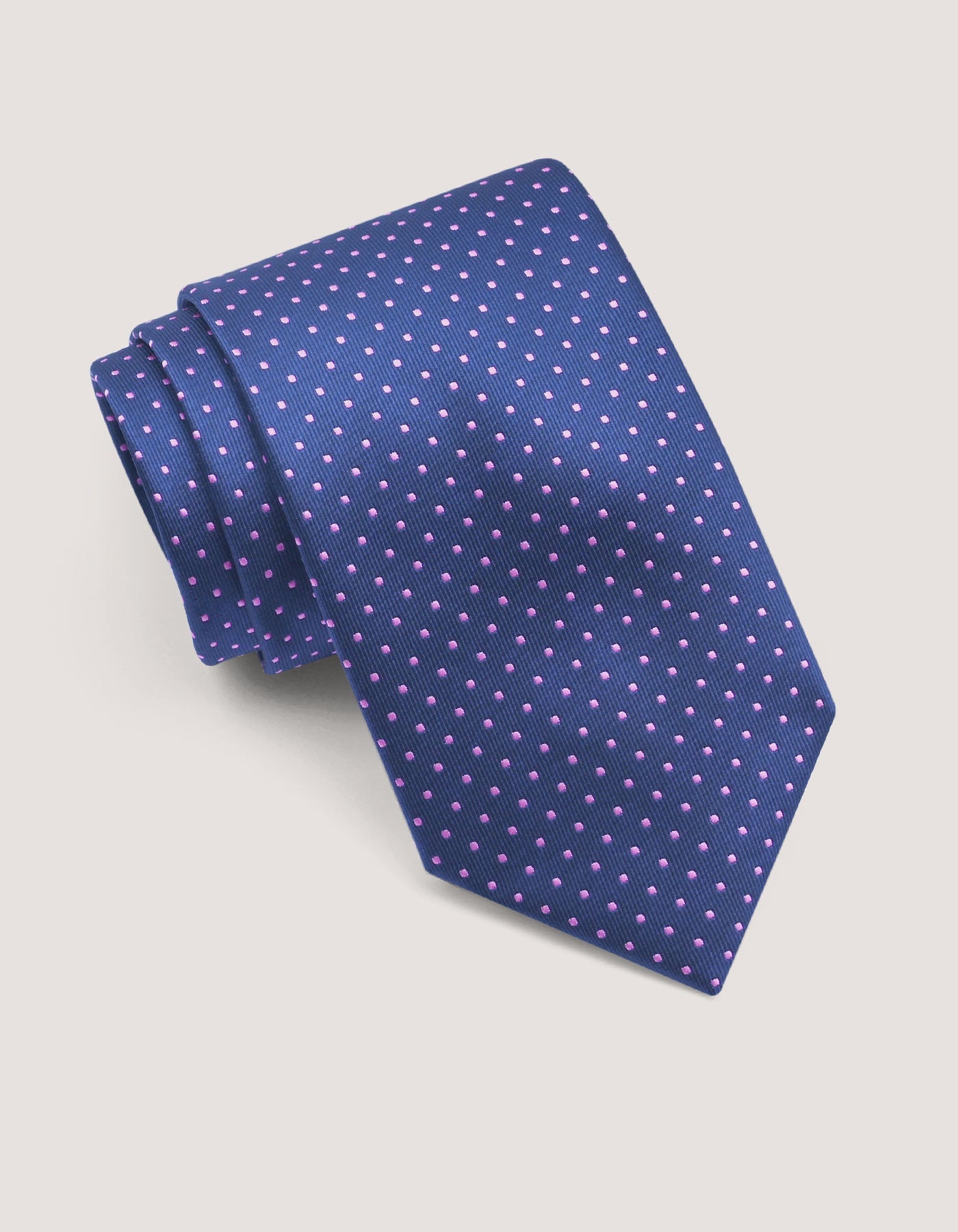 Candy Pink Polka Dot Microfiber Tie