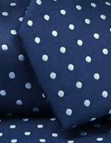 Sky Blue Dotted Microfiber Tie