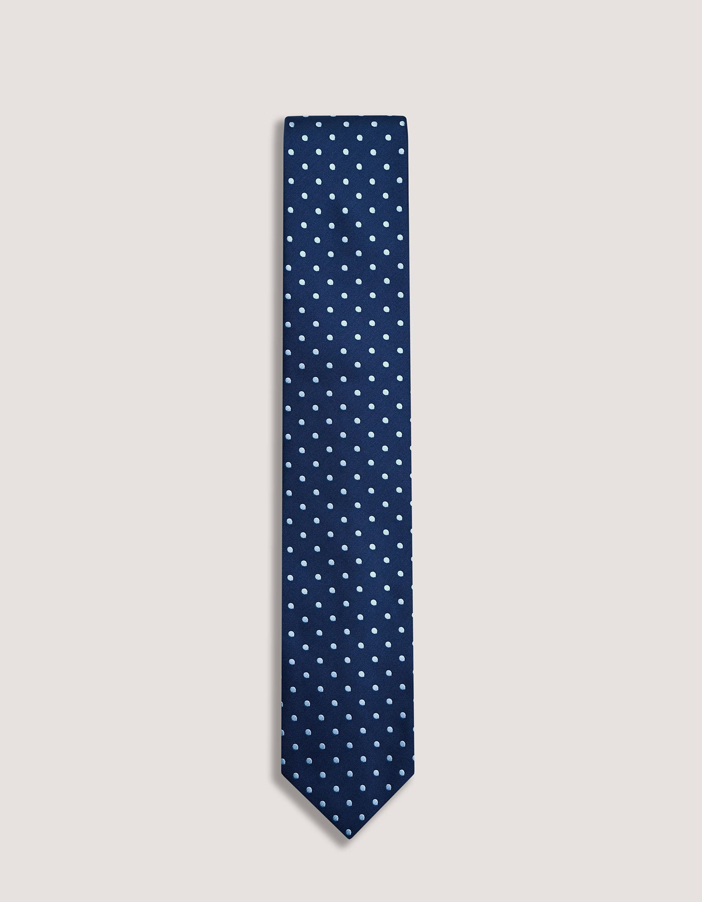 Sky Blue Dotted Microfiber Tie
