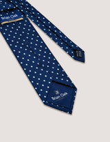 Sky Blue Dotted Microfiber Tie