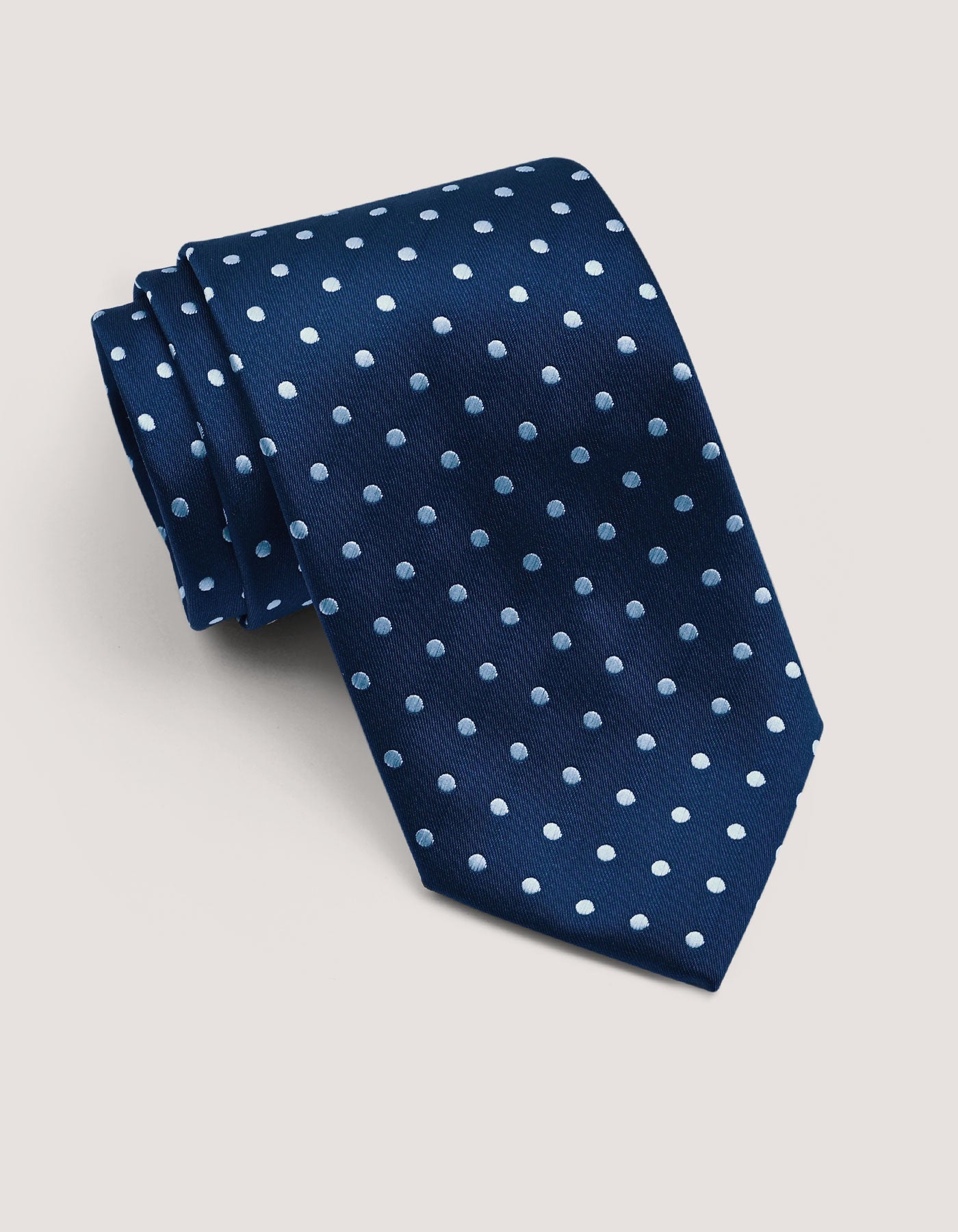 Sky Blue Dotted Microfiber Tie