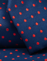 Rich Red Microfiber Dotted Tie
