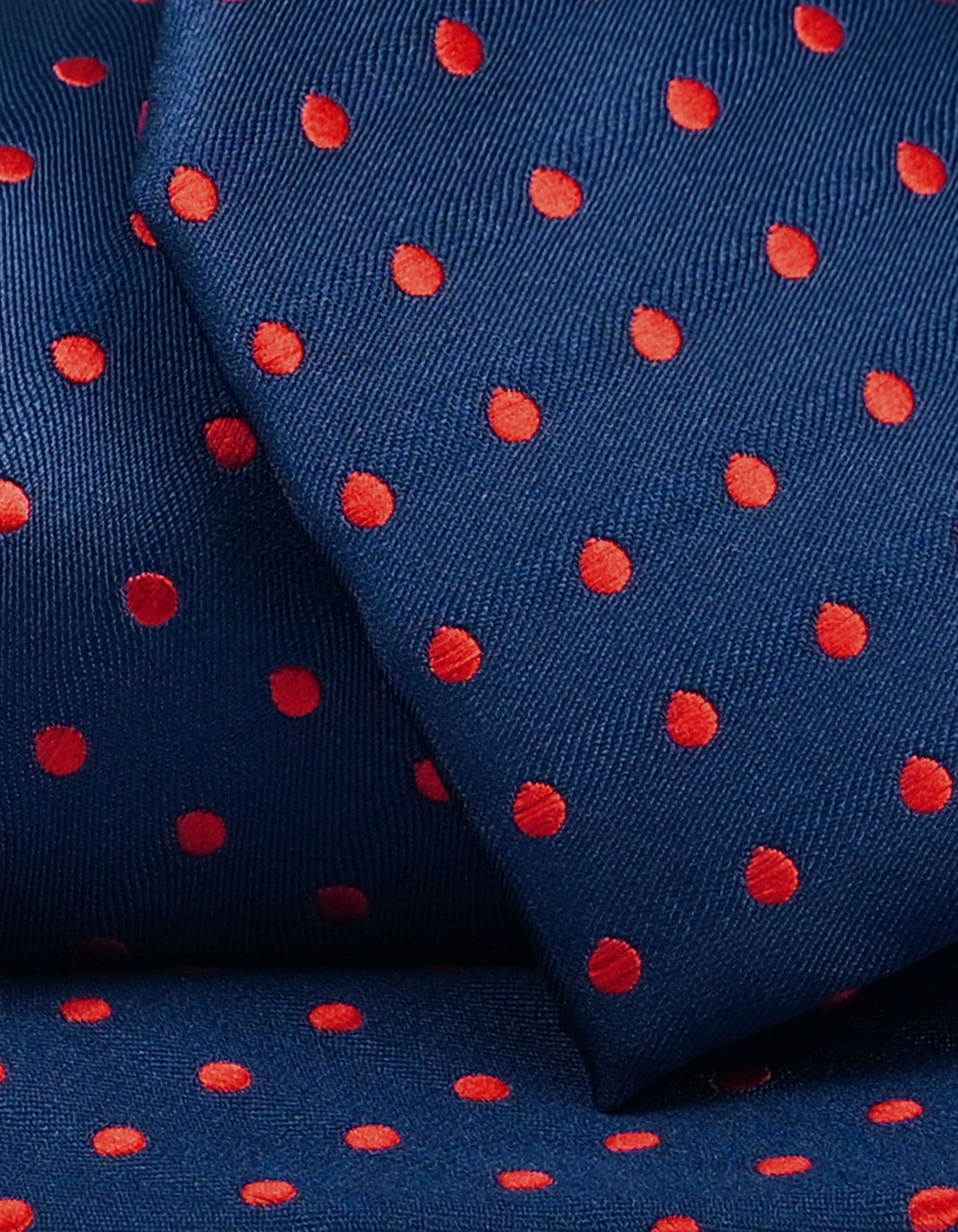 Rich Red Microfiber Dotted Tie