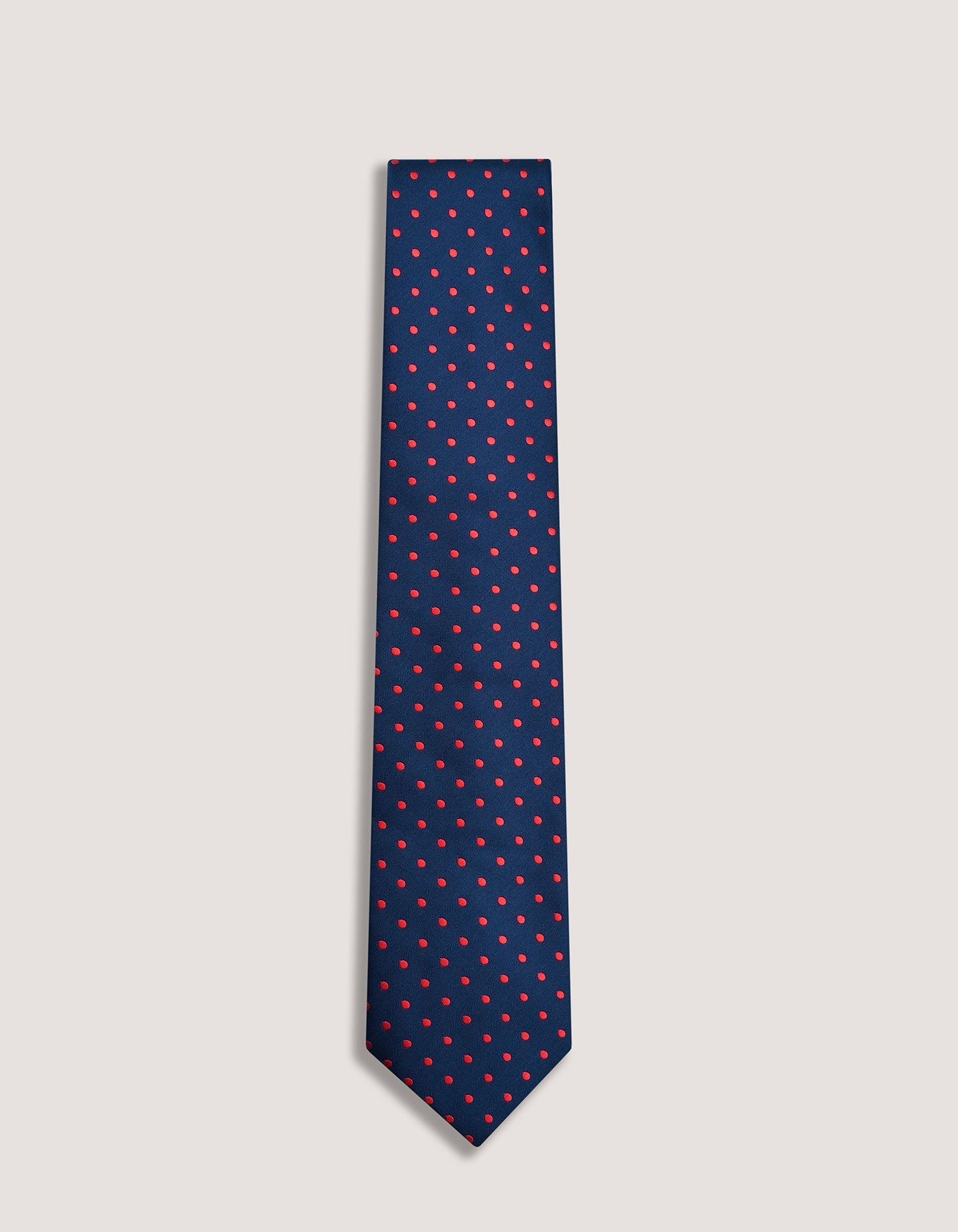 Rich Red Microfiber Dotted Tie